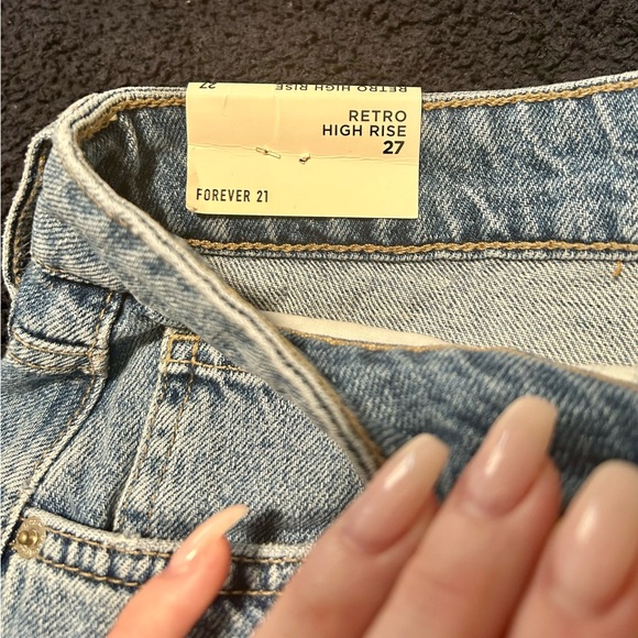 Forever 21 Retro High Rise Distressed Denim Shorts - Picture 11 of 11